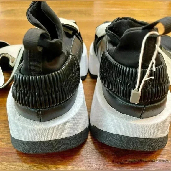 Loretta Pettinari Italy | Women’s 7.5 | Black & White Ribbon Sneaker | No Tie - Picture 2 of 8